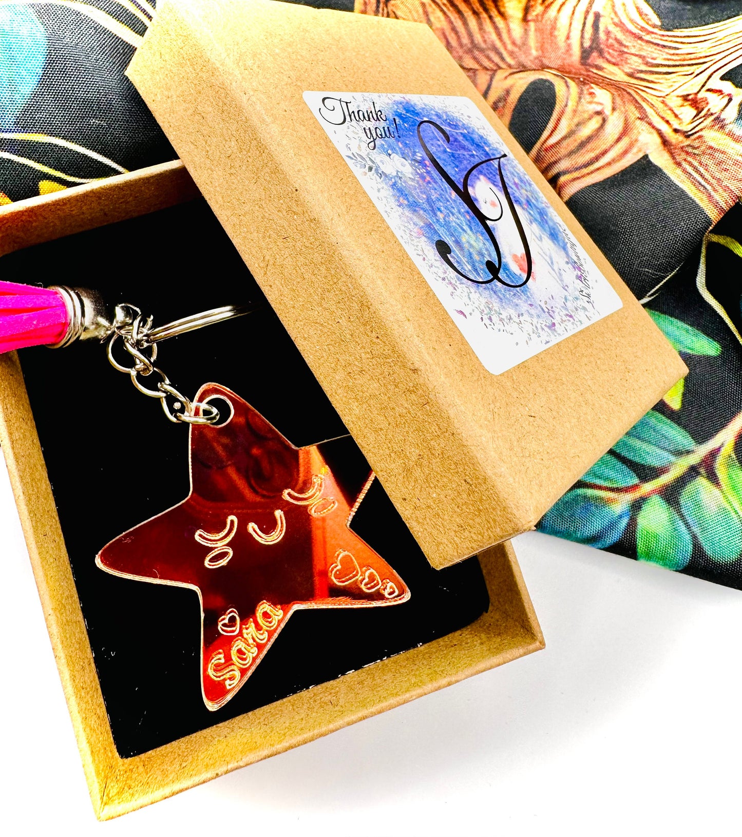 Iridescent Kawaii Star Keychain