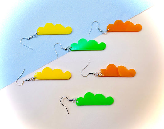Colorful Acrylic Cloud Dangle Earrings