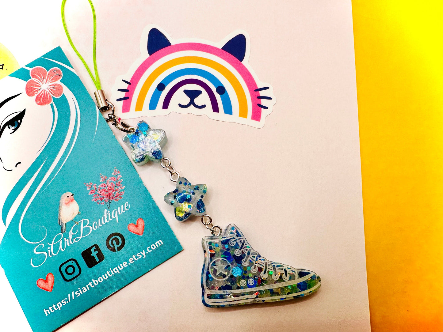 Mini Sneaker Star Keychain - Shoe Charm Gift